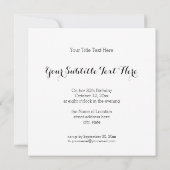 Invitation Mère de la mariée - Dîner de répétition amusant (Dos)