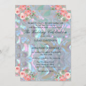 Invitation Mère de Pearl Iridescente Elégant Mariage Invita (Devant / Derrière)