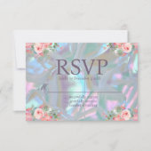 Invitation Mère de Pearl Iridescente Mariage élégant RSVP (Devant)