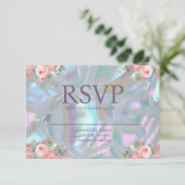 Invitation Mère de Pearl Iridescente Mariage élégant RSVP (Debout devant)