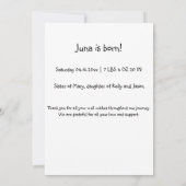 Invitation Mère et bébé mouton, nouveau-né au printemps, pers (Dos)