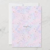 Invitation Mère et bébé Unicorne Baby shower de révélation de (Dos)