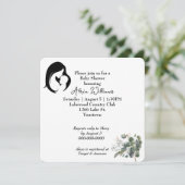 Invitation Mère et enfant sur le Baby shower blanc (Debout devant)