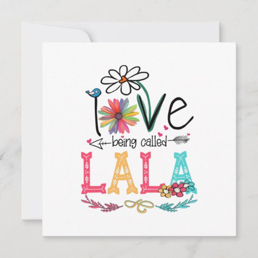 Invitation Mère J'Aime Être Appelée Lala Sunflower Anniversai (Devant)