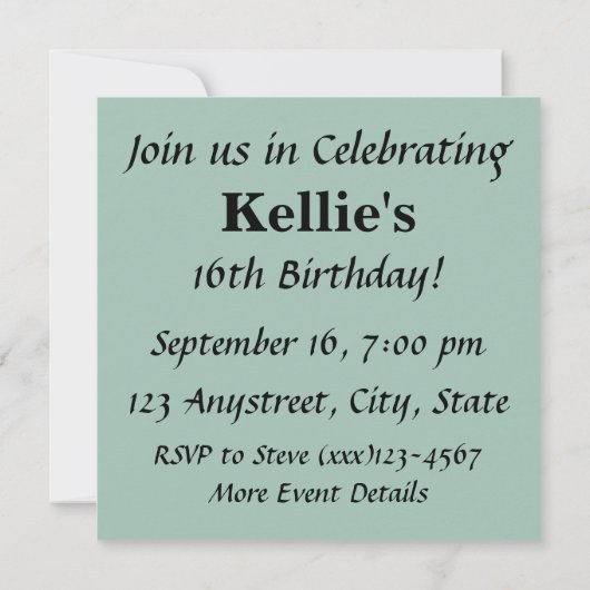 Invitation Mère Kangaroo avec bébé Joey dans sa poche (Dos)