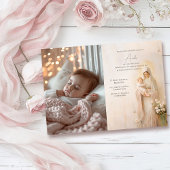 Invitation Mère Marie avec Bébé baptême