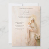 Invitation Mère Marie avec Bébé baptême (Devant)