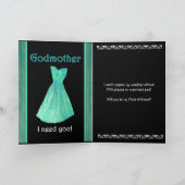 Invitation MÈRE-MÈRE d'honneur avec Mint Green Gown (Intérieur)