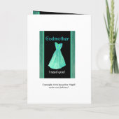 Invitation MÈRE-MÈRE d'honneur avec Mint Green Gown (Dos)