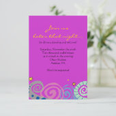 Invitation MÈRE NATURE SWIRL Bat Bar Mitzvah Party Card (Debout devant)