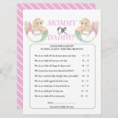 Invitation Mère Sirène Blanche Future Maman. Maman ou Papa (Devant / Derrière)