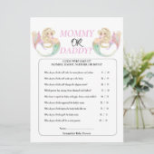 Invitation Mère Sirène enceinte. Tâches de papa ou de maman (Debout devant)