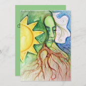 Invitation Mère Terre Déesse Gaia (Devant / Derrière)