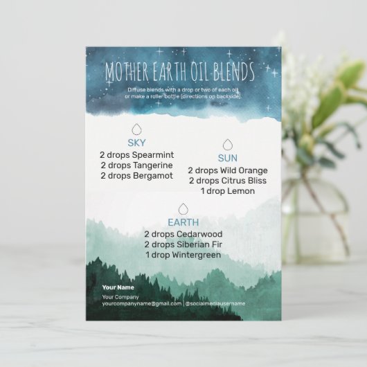 Invitation Mère Terre Essential Oil Diffuser Mélange (Debout devant)