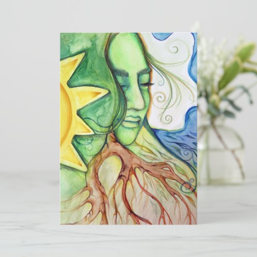 Invitation Mère Terre Gaia Déesse (Debout devant)