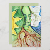 Invitation Mère Terre Gaia Déesse (Devant / Derrière)