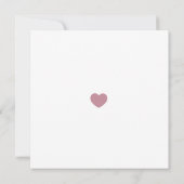 Invitation Merlot rose poussiéreux et minimal gris Enregistre (Dos)