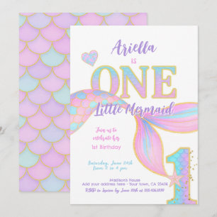 Invitation Mermaid 1er anniversaire