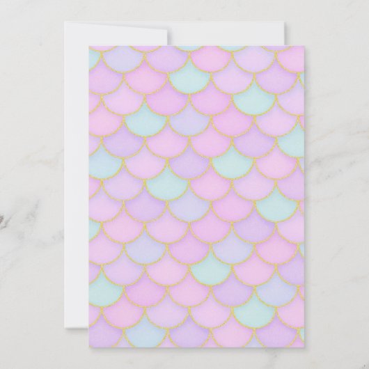 Invitation Mermaid 1er anniversaire (Dos)