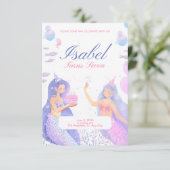 Invitation Mermaid 1er anniversaire (Debout devant)