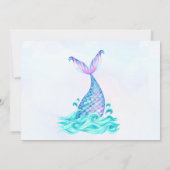 Invitation Mermaid 1er Anniversaire Derrière La Fête De La Me (Dos)