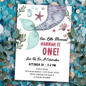 Invitation Mermaid 1er Anniversaire Mer
