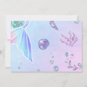 Invitation Mermaid 1er anniversaire ONE der The Sea Party (Dos)