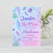Invitation Mermaid 1er anniversaire ONE der The Sea Party (Debout devant)