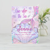 Invitation Mermaid 1er anniversaire ONE der The Sea Party (Debout devant)