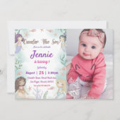 Invitation Mermaid 1er anniversaire ONE der The Sea Party Inv (Devant)
