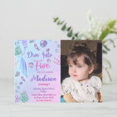 Invitation Mermaid 1er Anniversaire Plongée Les Cinq Parties (Debout devant)