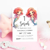 Invitation Mermaid 1er fête d'anniversaire