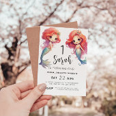 Invitation Mermaid 1er fête d'anniversaire
