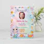 Invitation Mermaid 1ère photo Oneder Ocean anniversaire (Debout devant)