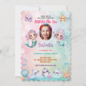 Invitation Mermaid 1ère photo Oneder Ocean anniversaire (Devant)