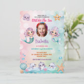 Invitation Mermaid 1ère photo Oneder Ocean anniversaire (Debout devant)