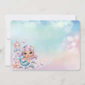 Invitation Mermaid 1ère photo sous la mer anniversaire (Dos)