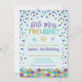 Invitation Mermaid 2e anniversaire | Sous la mer (Devant)