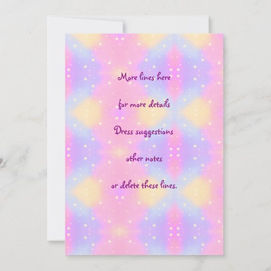 Invitation Mermaid 3e anniversaire Modifier Modifier Modifier (Dos)