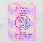 Invitation Mermaid 3e anniversaire Modifier Modifier Modifier (Devant / Derrière)