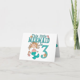 Invitation Mermaid 3e anniversaire Renouvellement des invitat