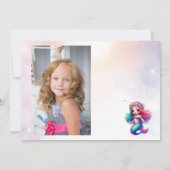 Invitation Mermaid 4E Anniversaire Sous La Mer Photo (Dos)