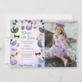 Invitation Mermaid 5e Anniversaire Plongée à cinq (Devant)