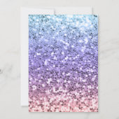 Invitation Mermaid 7e anniversaire fille rose or sous la mer (Dos)