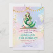 Invitation Mermaid 8E Anniversaire Sous La Mer Photo Invitat (Devant)