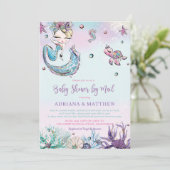 Invitation Mermaid Baby shower par Mail Long Distance Virtual (Debout devant)