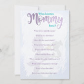 Invitation Mermaid Baby shower Qui Connaît Maman Meilleures C (Devant)
