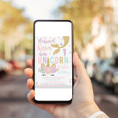 Invitation Mermaid baisers et désirs Unicorn Anniversaire