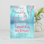 Invitation Mermaid Bash Anniversaire (Debout devant)