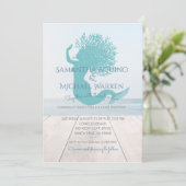 Invitation Mermaid Beach Ou Lakeside Mariage (Debout devant)